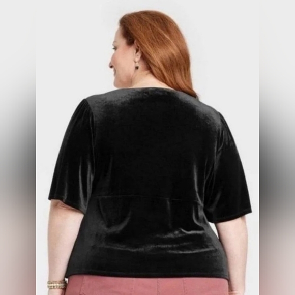 Knox Rose Mauve Elbow Sleeve Velvet Blouse - Picture 11 of 11